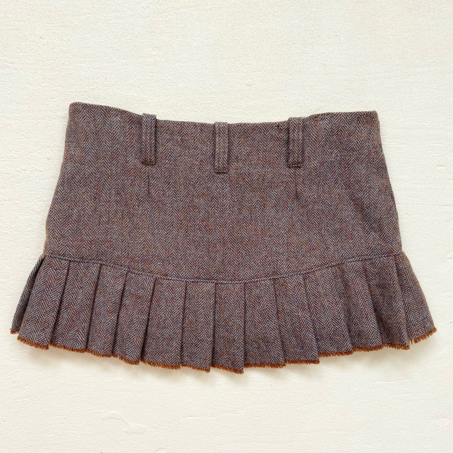 Vintage Abercrombie & Fitch Wool Pleated Micro Mini Skirt, Size 8