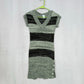 Y2K Stripe Knit Mini Sweater Dress, Size Medium