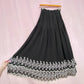 Vintage Harari Sheer Embroidered Maxi Skirt, One Size