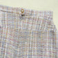 Vintage ABS Tweed Fringe Hem Mini Skirt, Size Small