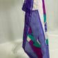 Vintage Silk Abstract Purple Square Scarf