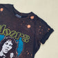 Upcycled The Doors Acid Wash Distressed Graphic Tee, Size XS