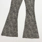 Secondhand Topshop Animal Print Stretch Flare Pants, Size 6
