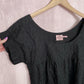 Vintage Juicy Couture Black Embroidered Babydoll Top, Size Medium