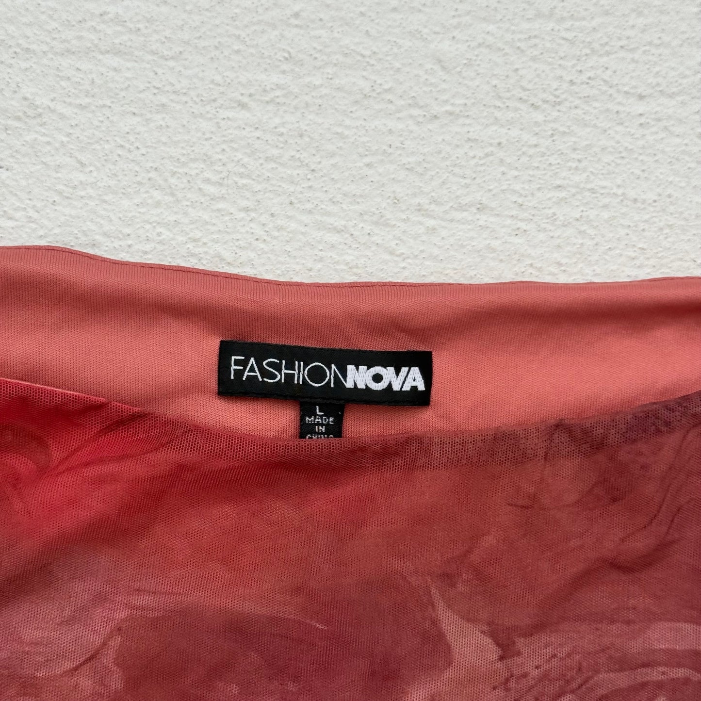 Secondhand Fashion Nova New Love Mesh Crop Top, Size Large