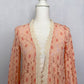 Secondhand Peach Love Floral Lace Open Front Cardigan, Size Small