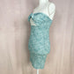Secondhand O. Vianca Strapless Floral Tie Front Smocked Mini Dress, Size Small