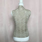 Vintage Plisse Crinkle Tank Top Sleeveless Blouse, Size Large