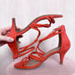Secondhand New Directions Coral Suede Strappy Sandal Heels, Size 6