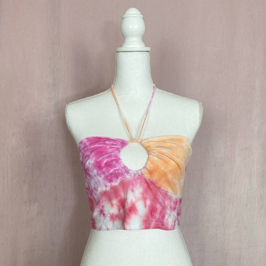 Reworked Tie Dye Crop Tank Top, Size Small