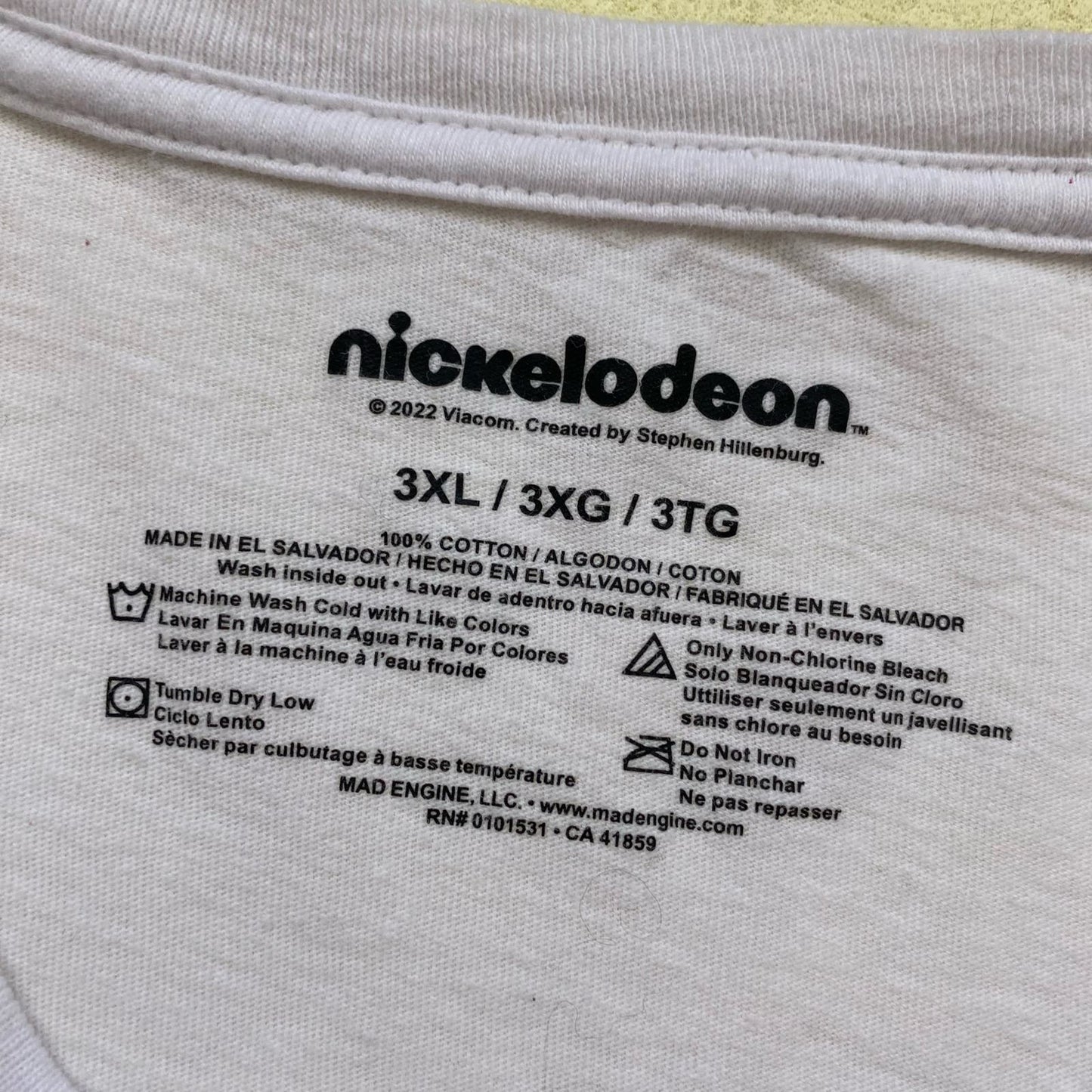 Reworked Spongebob Bubble Bowl Crop Long Sleeve, Size 3XL