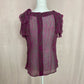 Secondhand BCBGeneration Purple Abstract Sleeveless Blouse, Size Medium