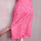 Yumi Kim Hot Pink Save The Date Lace Dress, Size Small