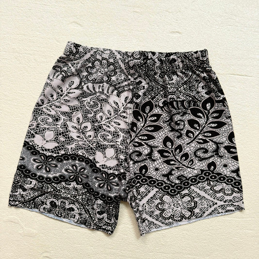 Secondhand Boho Floral Print Stretch Compression Shorts, Size Small