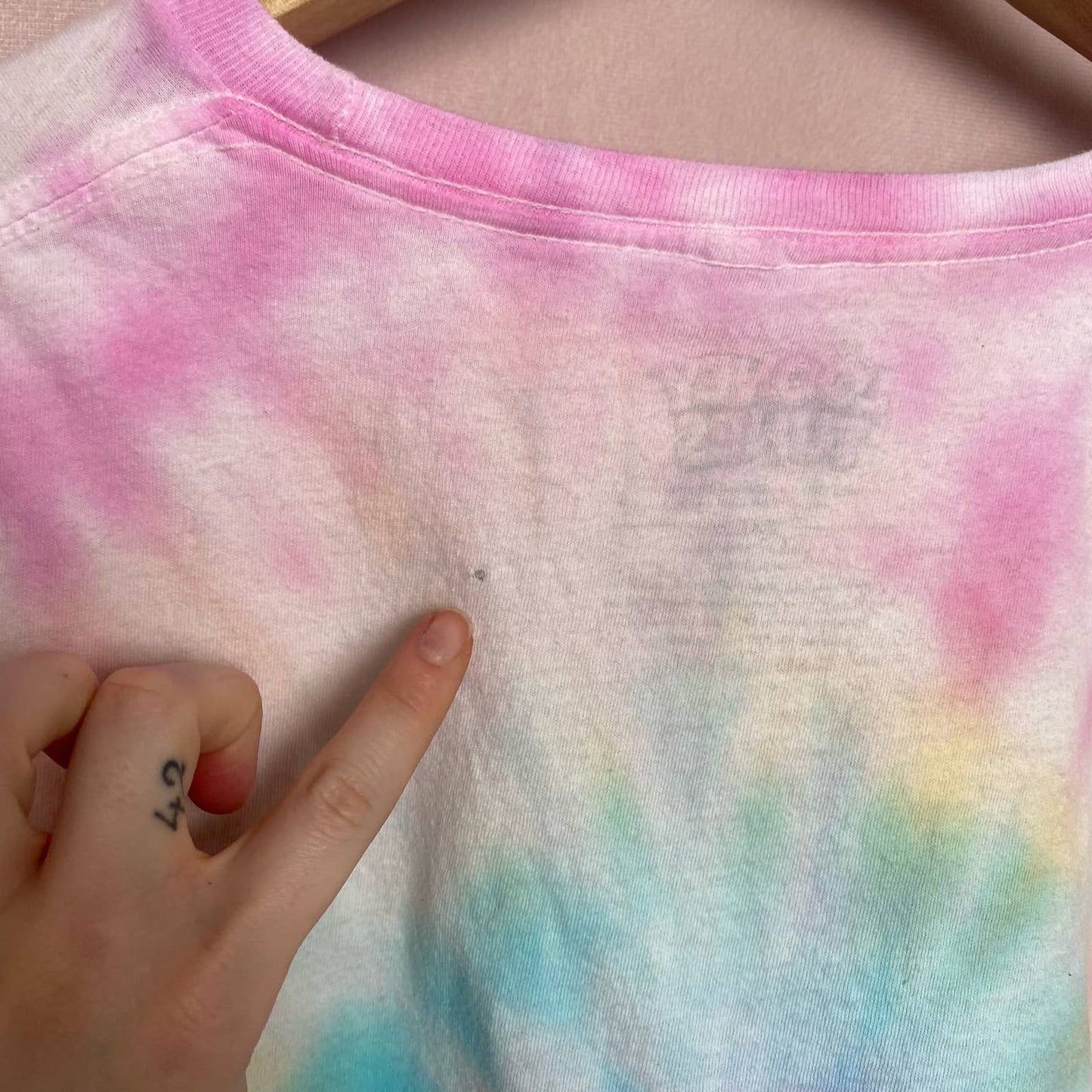 Reworked Looney Tunes Tie Dye Crop Tee, Size 2XL