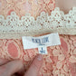 Secondhand Peach Love Floral Lace Open Front Cardigan, Size Small
