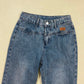 Secondhand Vintage Style Denim Flare Jeans, Size 25"