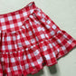 Secondhand Sugar Thrillz Red Gingham Tiered Mini Skirt, Size Small