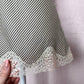 Vintage Trina Turk Lace Stripe Cami Slip Tank Top, Size Small