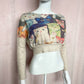 Reworked Crop Cat Sweater, Size S/M
