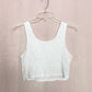 Secondhand Cotton On White Textured Crop Tank Top, Size XS