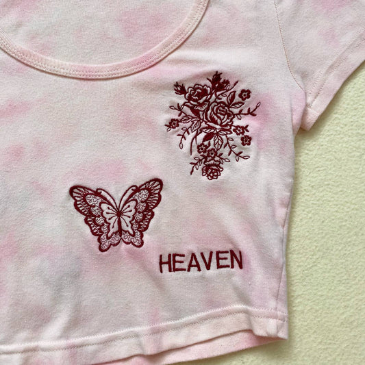 Reworked American Apparel Tie Dye Crop Baby Tee, Size Small