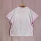 Reworked Cat Wine Distressed Pink Tee, Size Medium