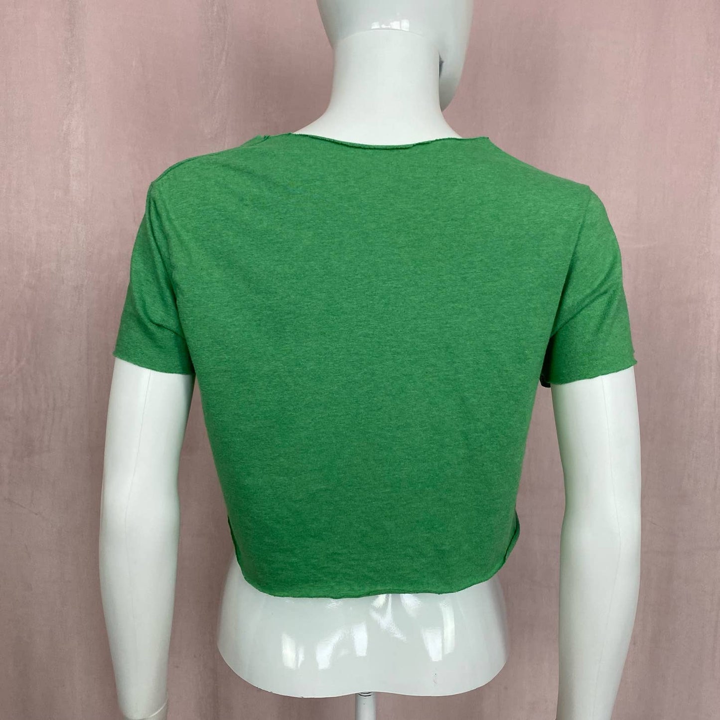 Upcycled Ireland Flag Distressed Crop Tee