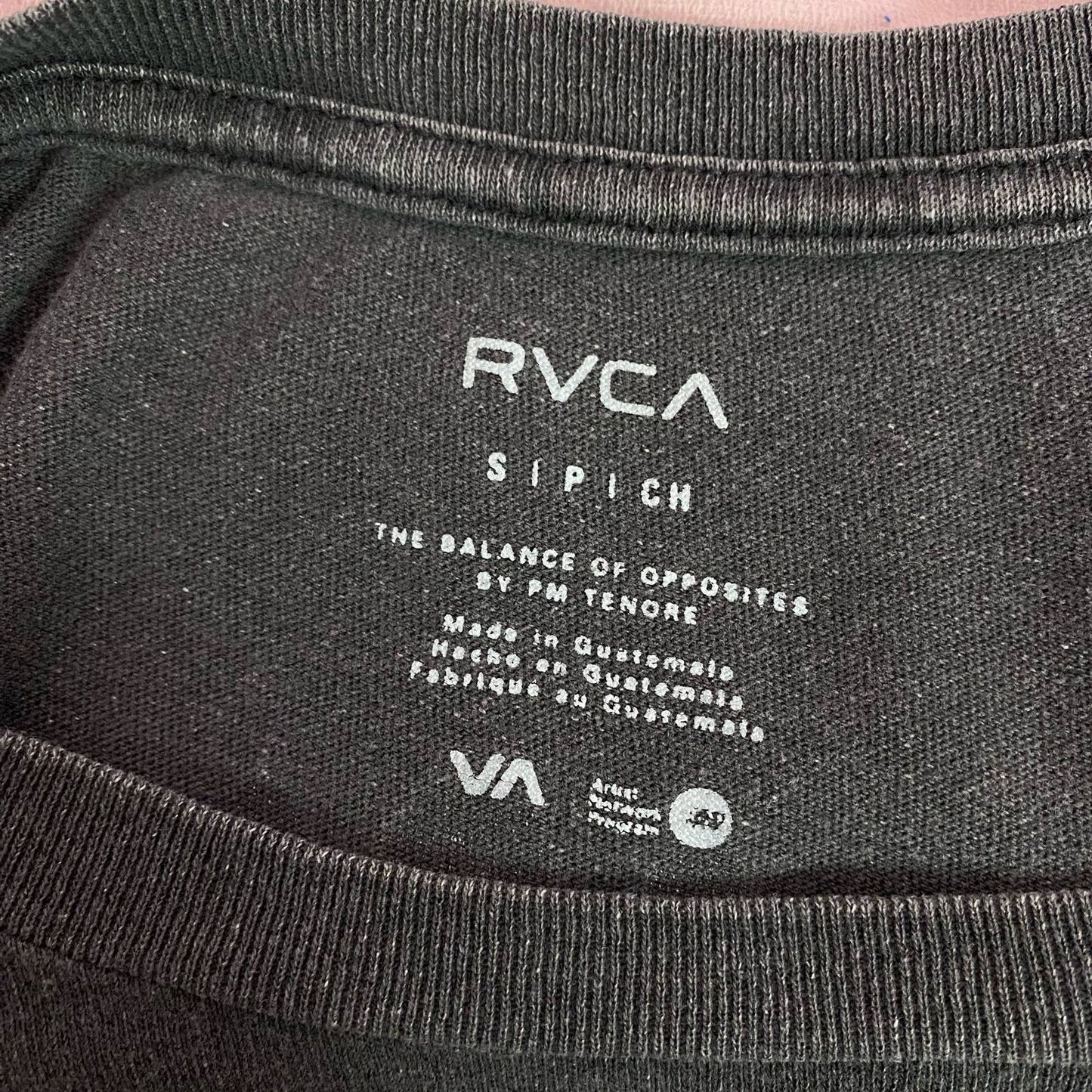 Reworked RVCA Lazy Lady Club Distressed Crop Tee, Size Small