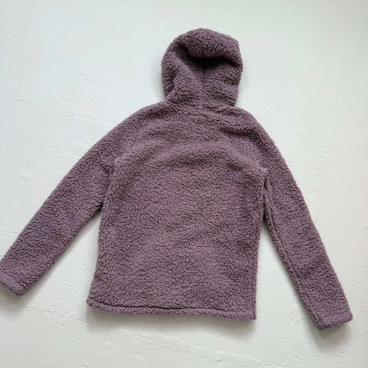 Secondhand Hollister Purple Teddy Sherpa Zip Hoodie Jacket, Size Medium