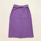 Vintage Campus Casuals Purple A-Line Skirt with Belt, Size XS