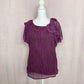 Secondhand BCBGeneration Purple Abstract Sleeveless Blouse, Size Medium