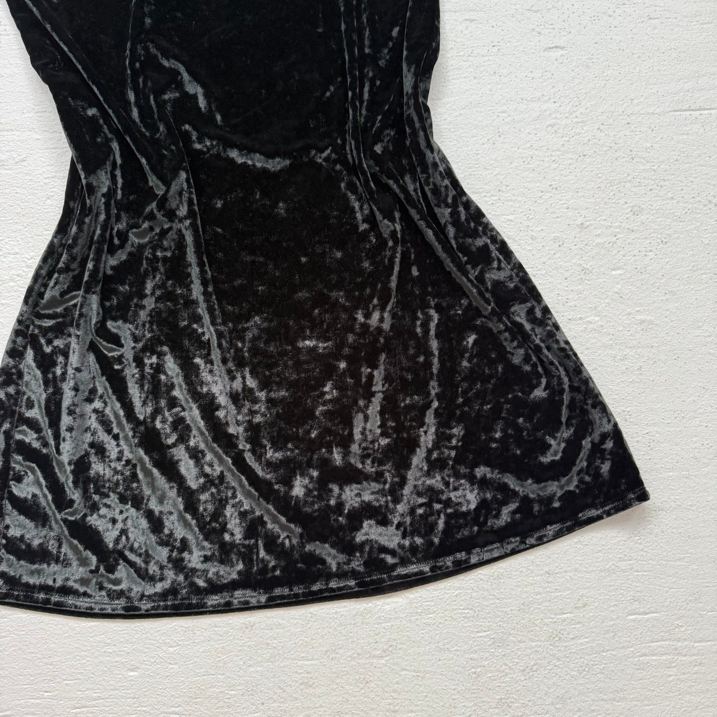 Secondhand Victoria’s Secret Black Velvet Mini Slip Dress, Size M/L