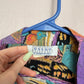 Upcycled Vintage Abstract Tie Front Crop Top, Size XS