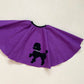 Vintage Purple Poodle Mini Swing Skirt, Size XXS