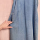 Vintage Lands' End Denim A-Line Midi Dress, Size 12