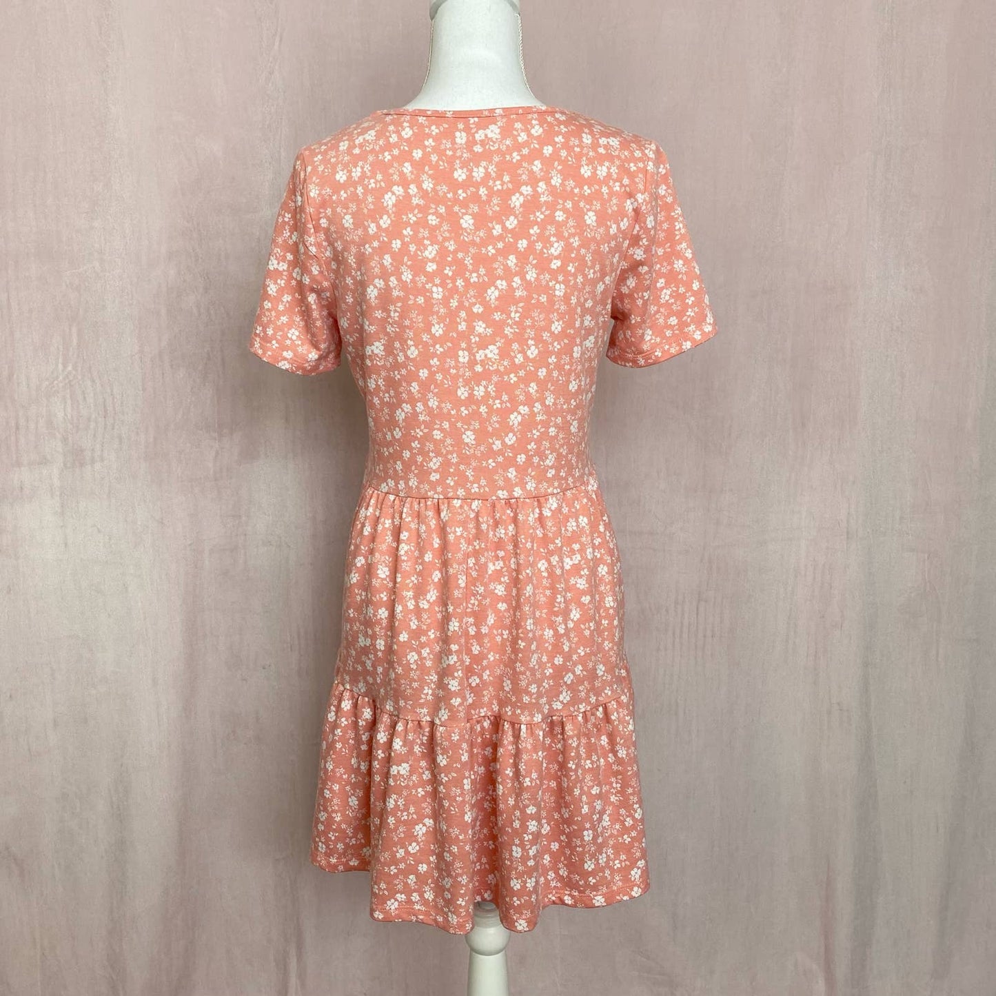Secondhand Como Vintage Floral Tiered Mini Babydoll Dress, Size Small
