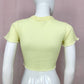 Upcycled Vintage Football Graphic Crop Baby Tee, Size XS