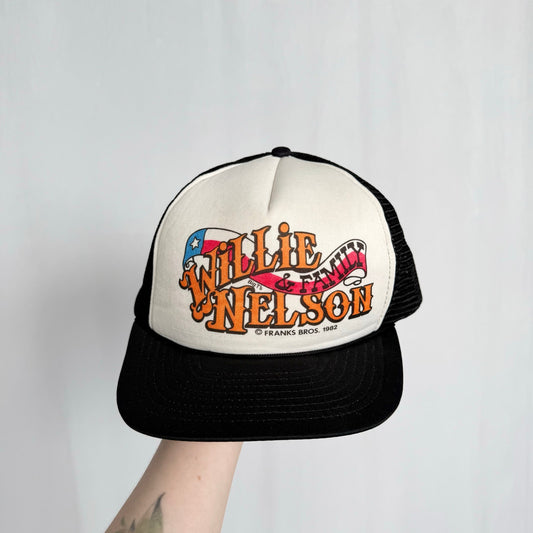 Vintage 1982 Willie Nelson & Family Trucker Hat