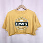 Reworked Levi’s American Denim Co Crop Tee, Size XL
