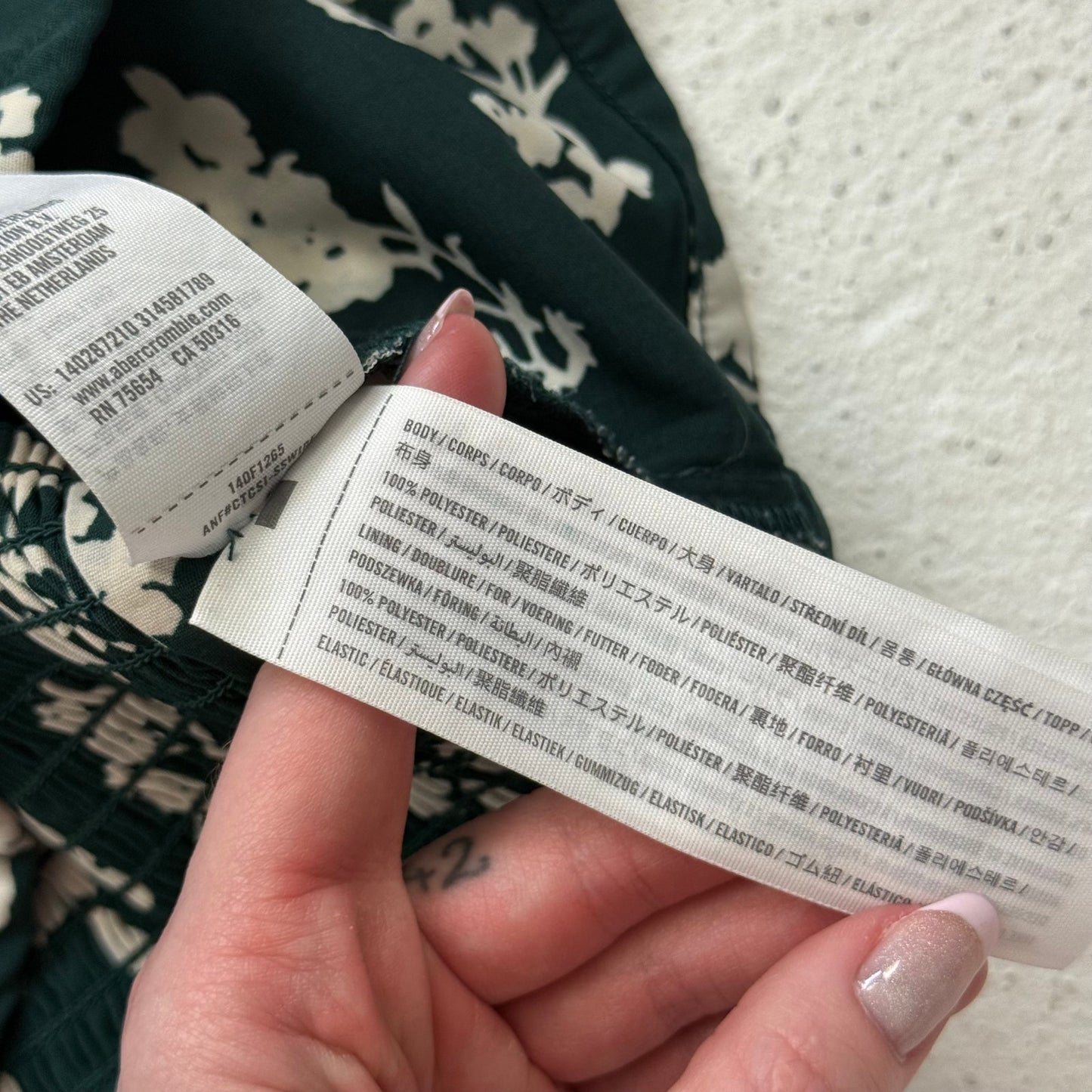 Secondhand Abercrombie & Fitch Floral Strapless Crop Top, Size Small