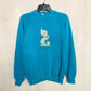 Vintage Hand Embroidered Crewneck Sweatshirt, Size Small
