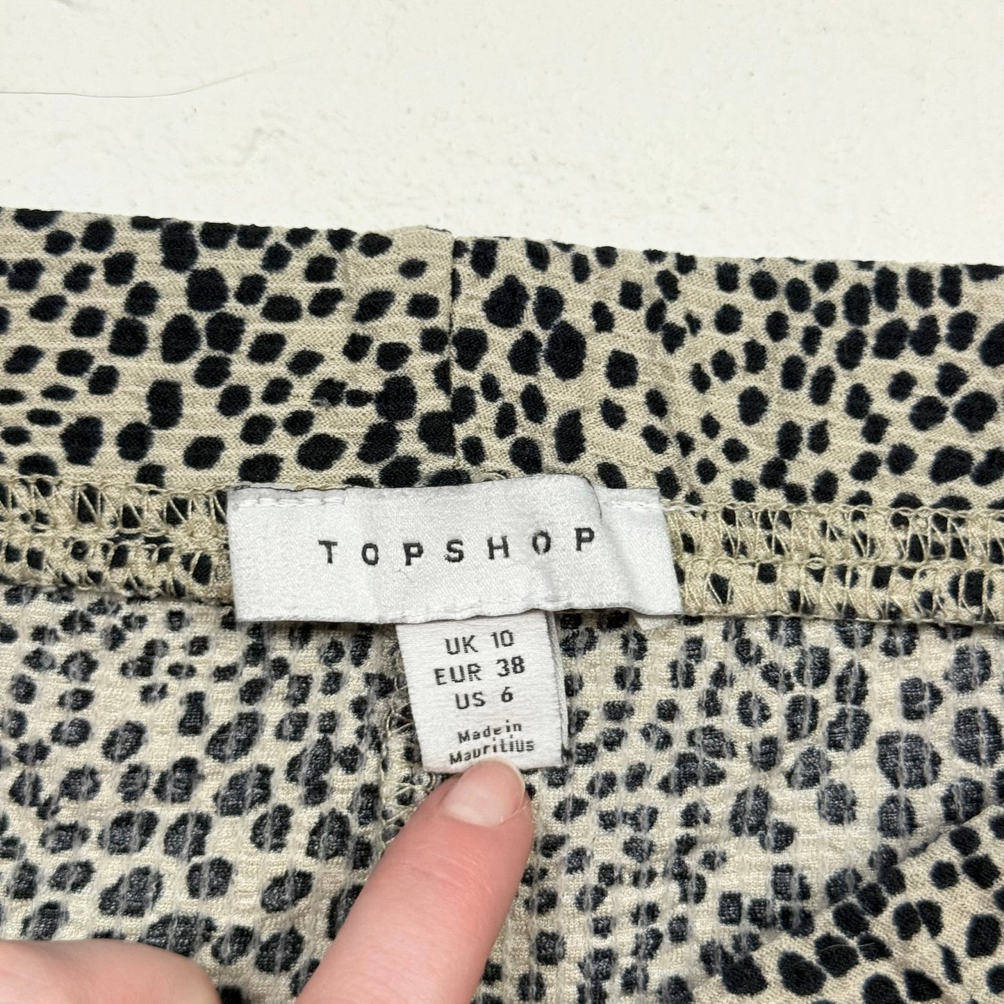 Secondhand Topshop Animal Print Stretch Flare Pants, Size 6