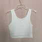 Secondhand Cotton On White Textured Crop Tank Top, Size XS