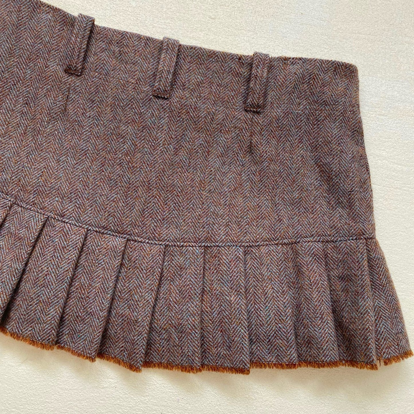 Vintage Abercrombie & Fitch Wool Pleated Micro Mini Skirt, Size 8