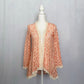 Secondhand Peach Love Floral Lace Open Front Cardigan, Size Small