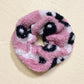 Scrap Fabric Yin-Yang Pink Teddy Jumbo Scrunchie