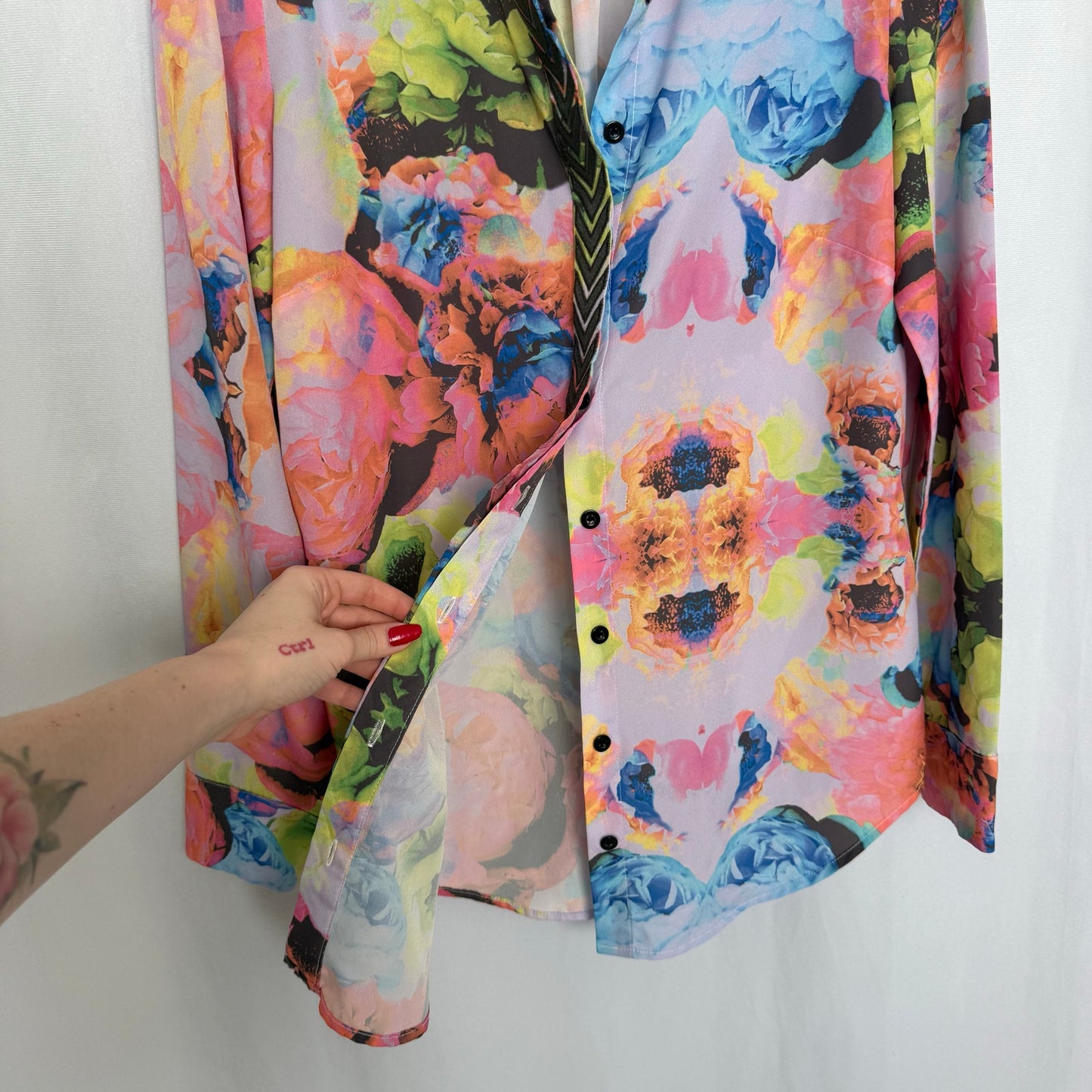 Secondhand Finders Keepers Floral Button Up Blouse, Size Medium