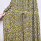 Secondhand Chelsea Taylor Floral Print Off Shoulder Tiered Maxi Dress, Size XL