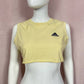 Reworked Adidas Distressed Yellow Crop Tank, Size Small